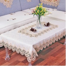 Europa estilo boda mantel bordado floral blanco paño de tabla pastoral Encaje Telas manteles para mesa rectangular ali-14746334
